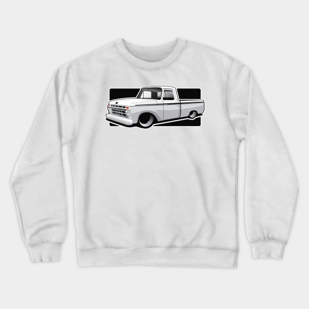 1961-66 fourth gen truck corner mint BW Crewneck Sweatshirt by RBDesigns